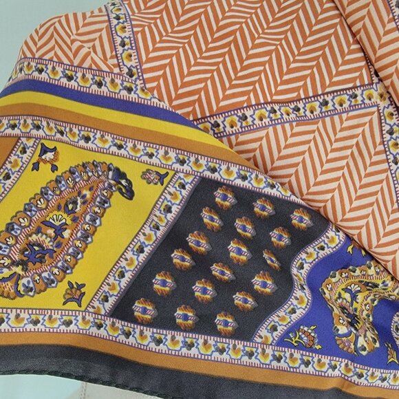 Vintage‎ Manzoni Scarf Multicolor Paisley Scarf Square - Picture 2 of 6